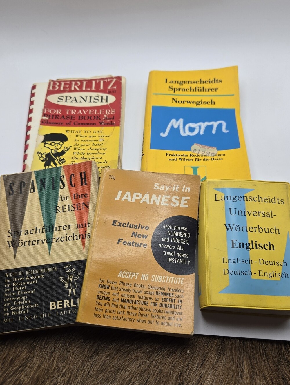 Language Translation Books Spanish Japanese English Norwegian & Broken Sp